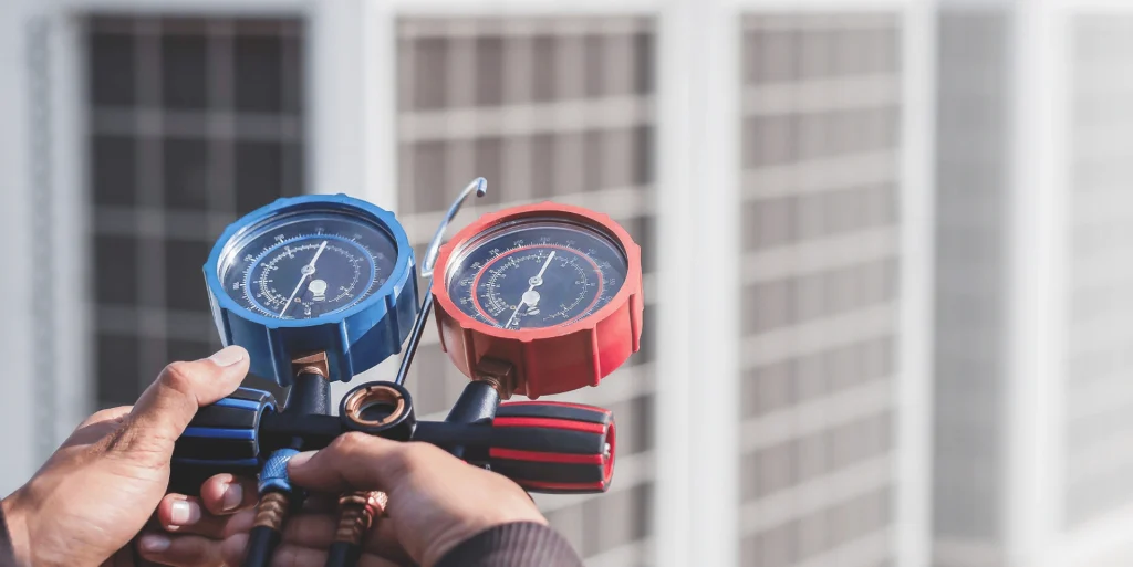 Heating and Cooling tool red and blue